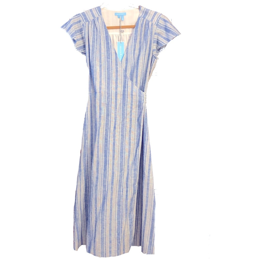 Draper James Striped Linen Dress Size 4